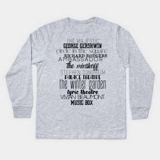 Broadway Theaters Kids Long Sleeve T-Shirt